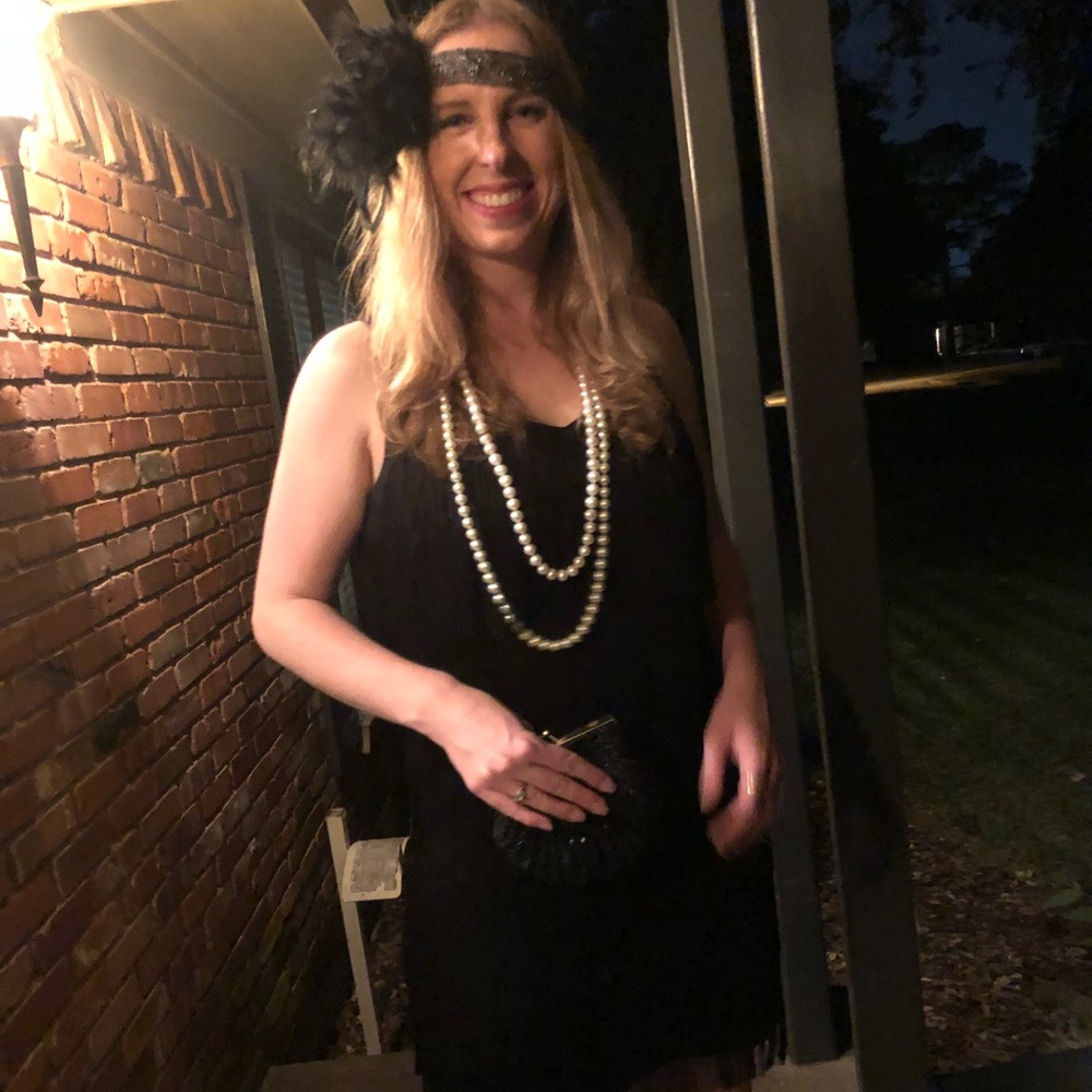 Black Beaded Purse Clutch 20s Flapper Great Gatsby - Picture 3 of 3